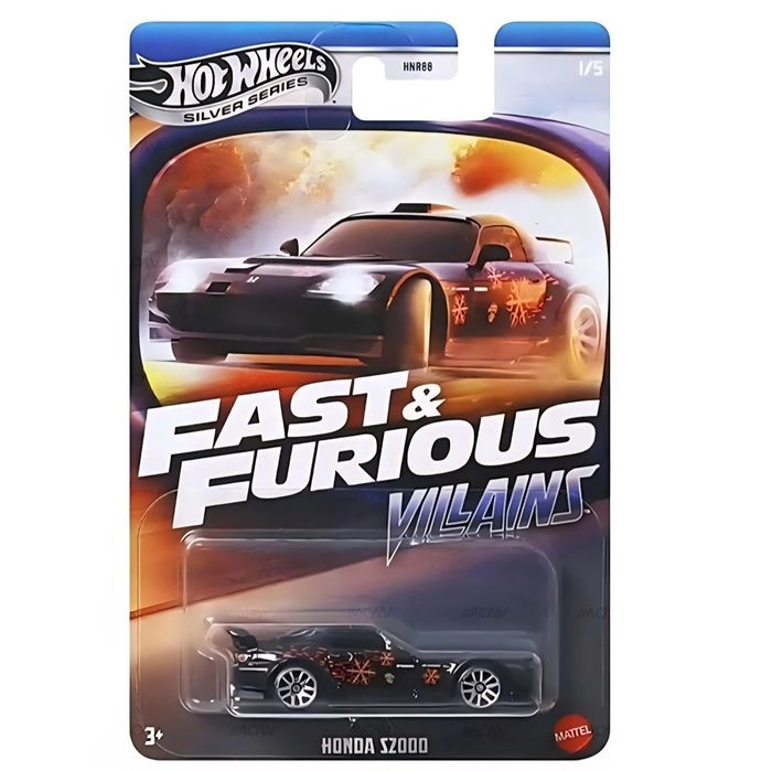 Hot Wheels Honda S2000 Fast & Furious Villains с метално дъно.