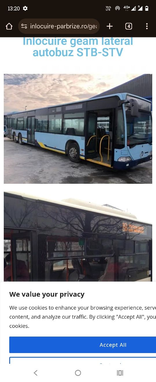 Geam securizat autobuz