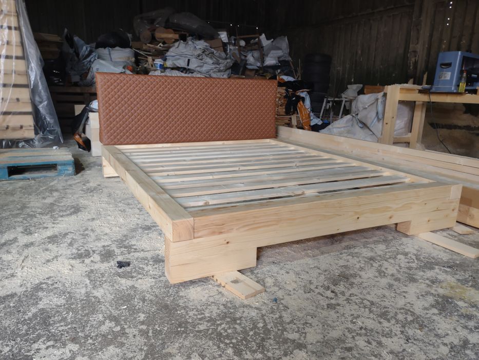 Pat lemn masiv cu somiera