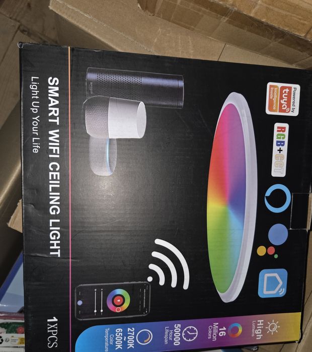 Lampă de tavan LED RGB/ plafoniera cu control prin telefon