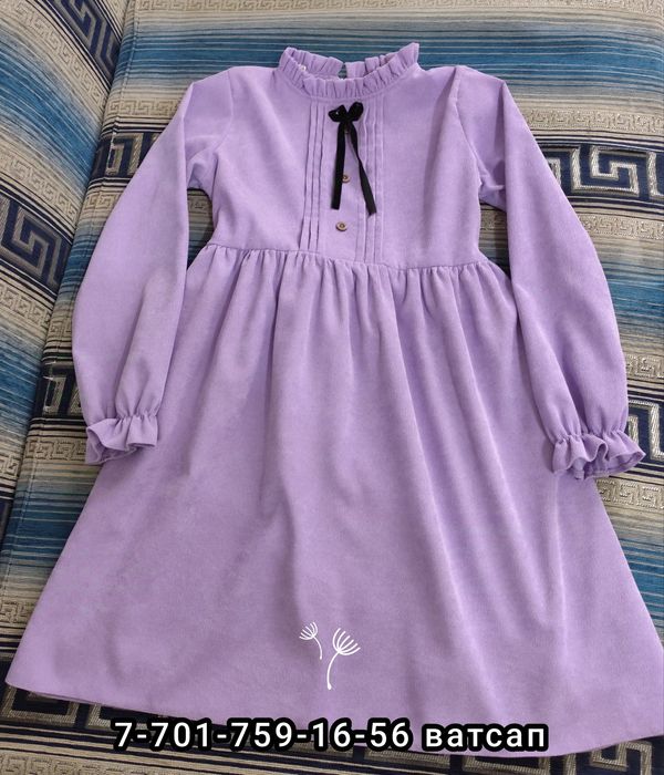 Вельветовое платье на девочку до 8 лет
