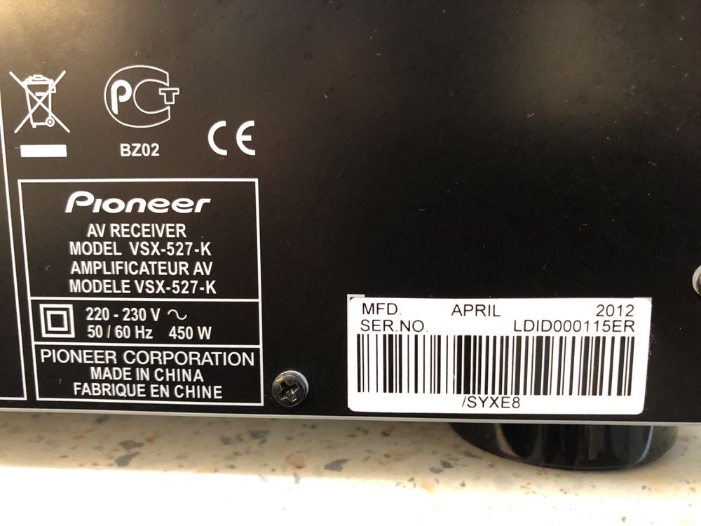 Pioneer VSK-527k resiver