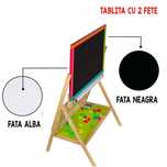 Tablita de scris pentru copii, 2 in 1, creta