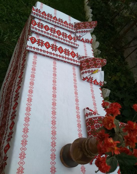 Fete de masa Artizanat din bumbac imprimat. 6/12 pers