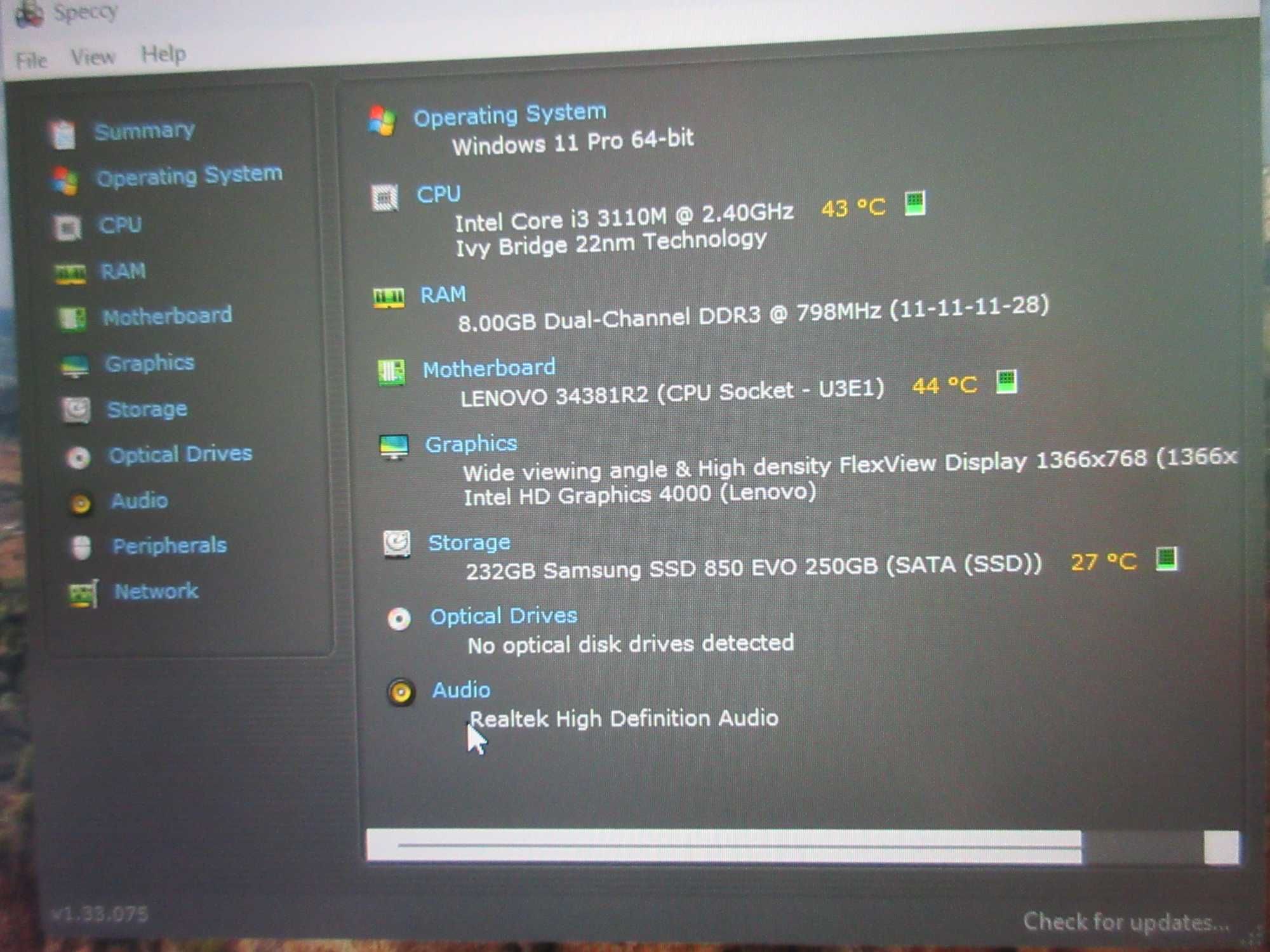 Lenovo Thinkpad X230T, 2in1, i3-3110m, 8GB, 250GB SSD
