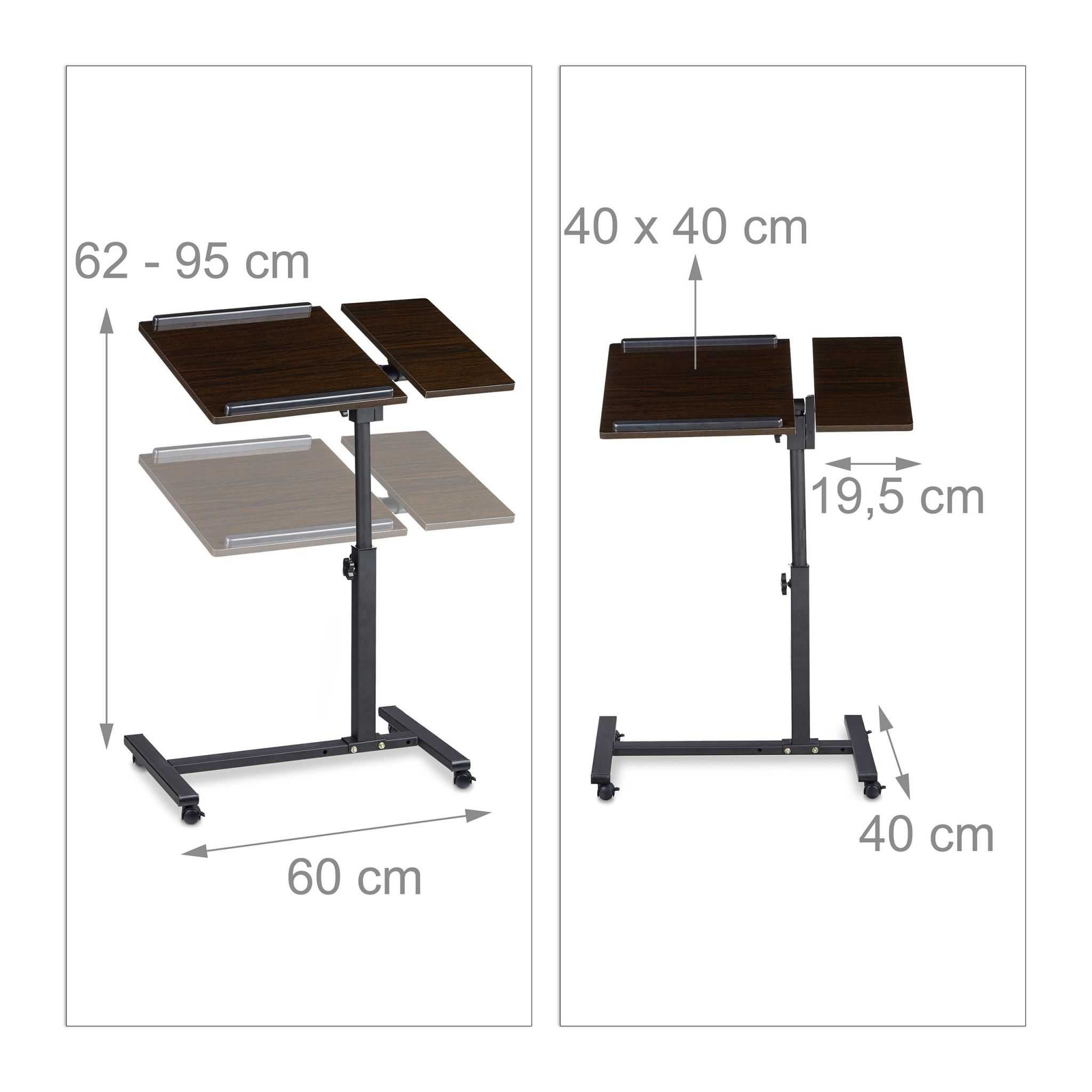 Masa laptop reglabila pe inaltime, roti suport pentru mouse 95x60x40cm