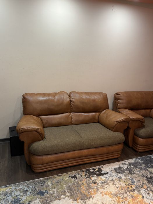 Canapele 3, 2  locuri + fotoliu Alprom (cadru din lemn)