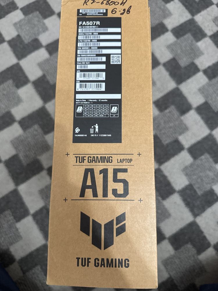 Продаю ноутбук ASUS TUF GAMING A15