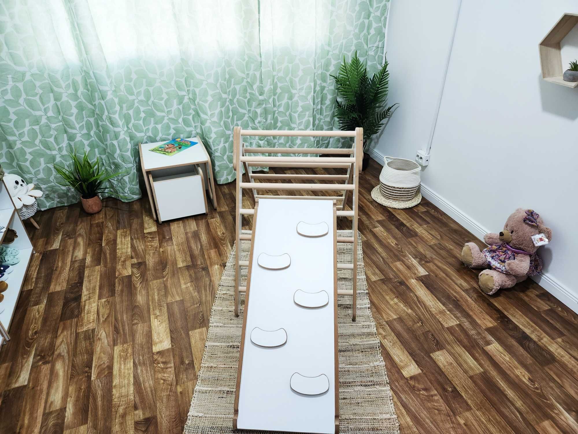 Montessori 2IN1 Triunghi Pikler de catarare +rampa, Pickler triangle