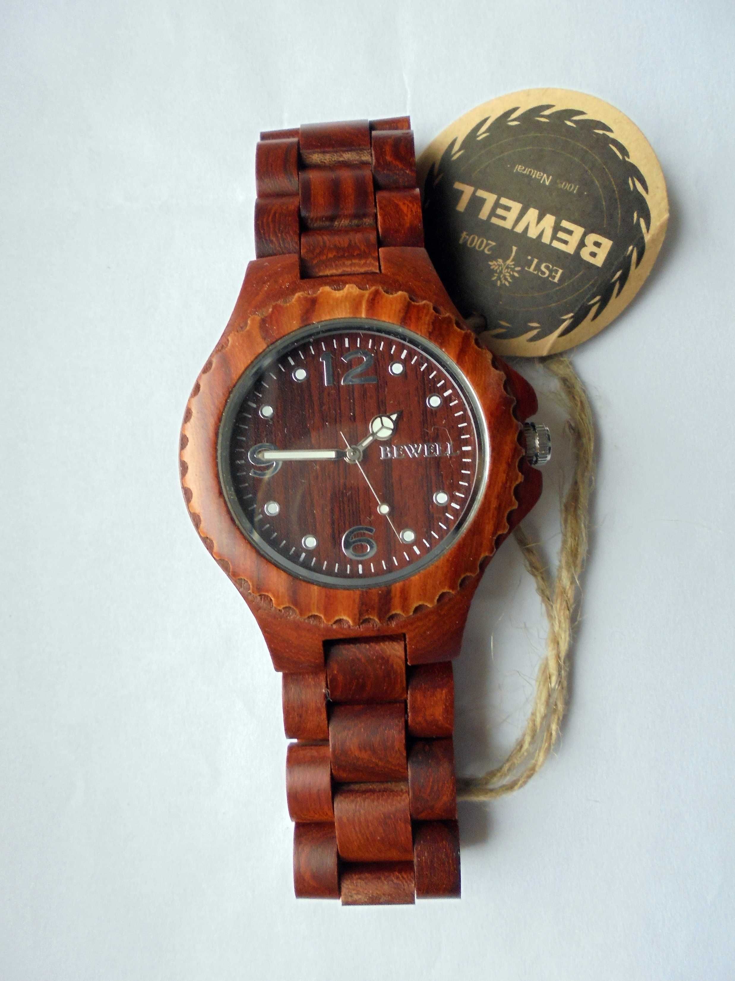 Ceas din lemn Ecologic (Santal rosu) Unisex HandMade