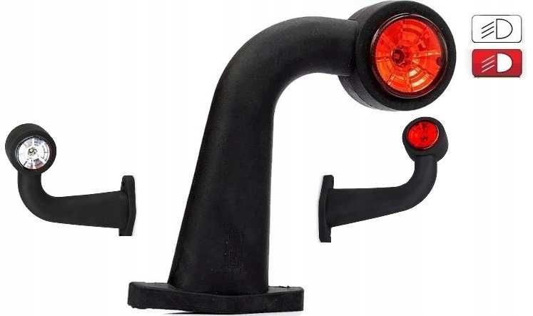 Lampa gabarit cu brat cu cot 90 grade, 175mm, LED, 12-36V,