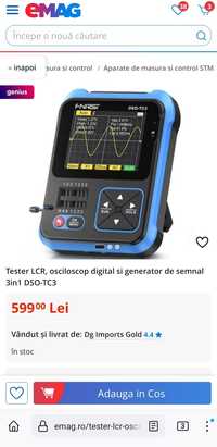 Osciloscop digital 3 in 1, tester componente electronice, tester LCR.