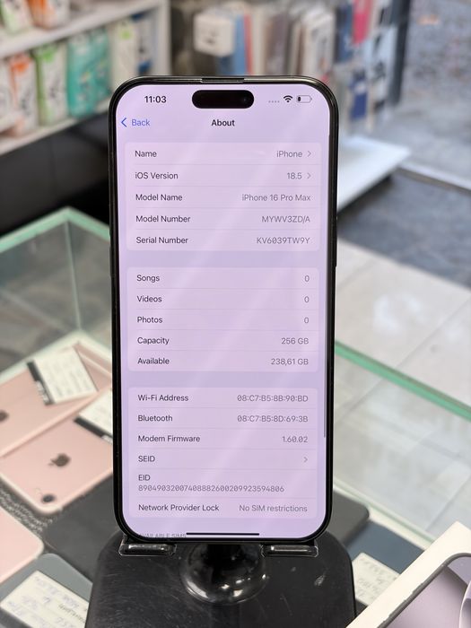 Apple iPhone 16 Pro Max 256GB Black Titanium