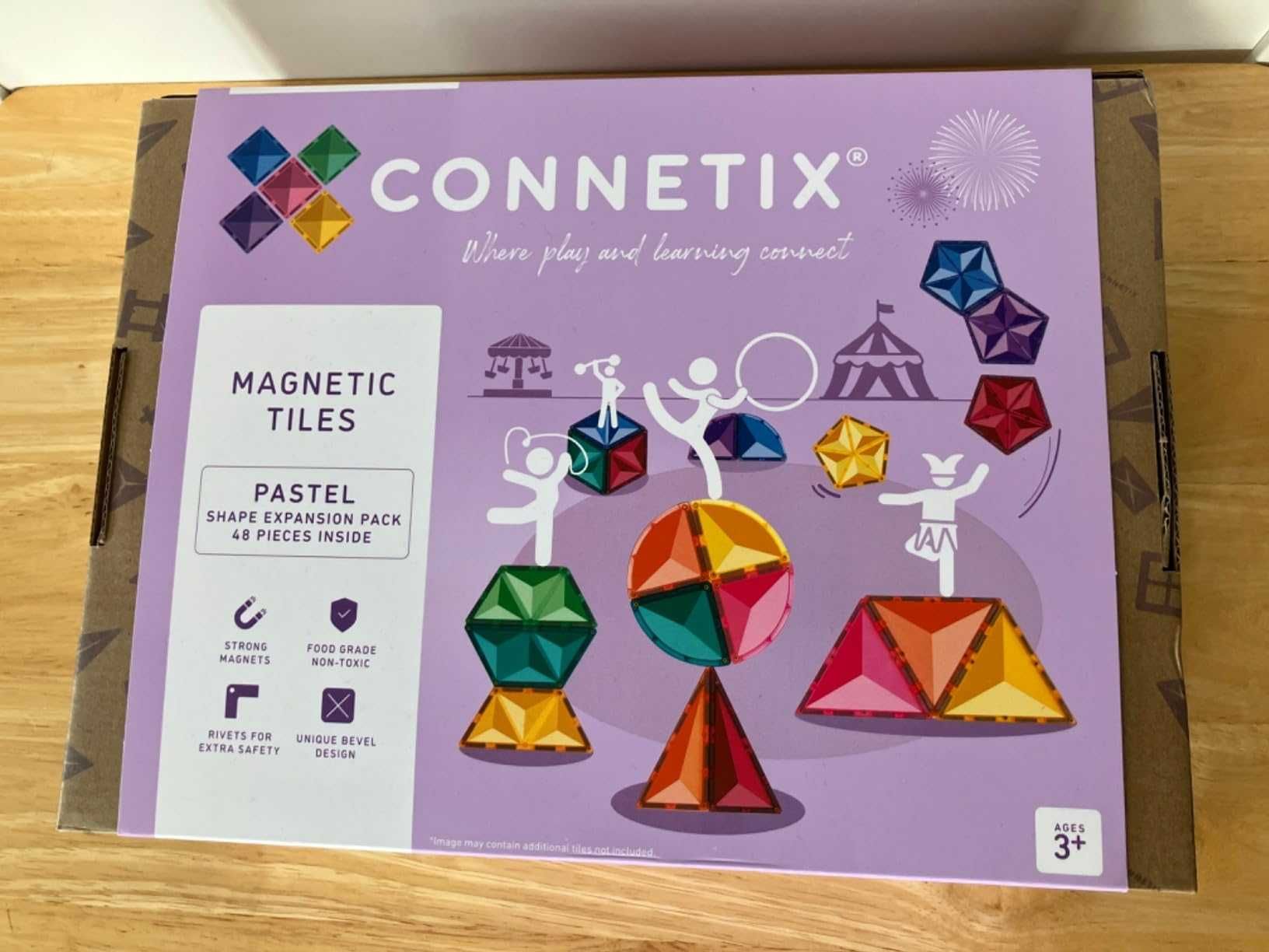 Магнитни блокове Connetix Pastel Shape Expansion Pack, 48 части