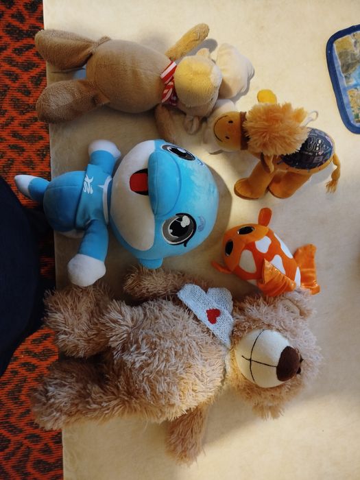 Мягкие игрушки в отличном состоянии рыбка сенсорная