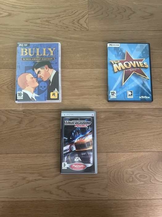 Set de 3 jocuri - Bully Scholarship PC, Movies PC, NFS Underground PSP