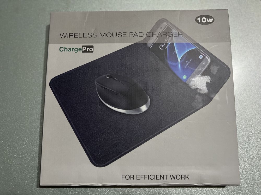 Коврик для мышки с беспроводной зарядкой Wireless mouse pad charger