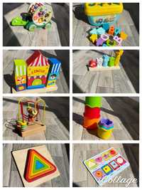 Lot jucării Montessori lemn și plastic