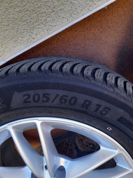 Зимни гуми Michelin Alpin5, с лети джанти mercedes, 205/60/16, ДОТ0819