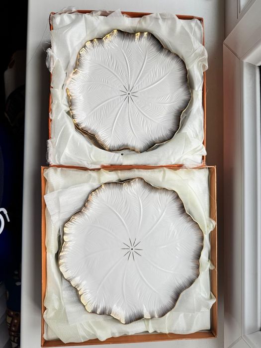 Японский сервиз Katherine 6 больших, 6 маленьких тарелок в идеальном с