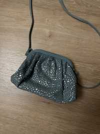 ZARA дънкова чанта с камъни