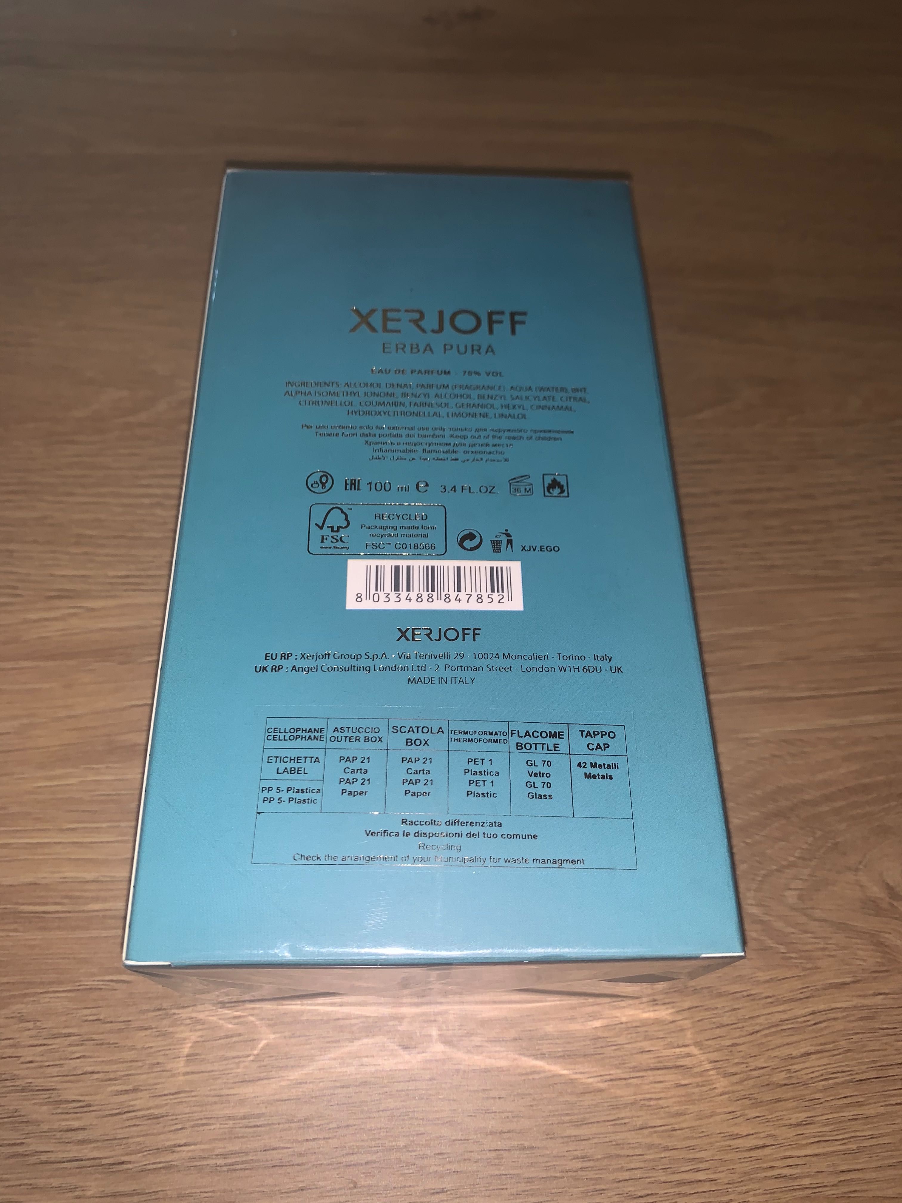 Парфюм XERJOFF Erba Pura 100ml