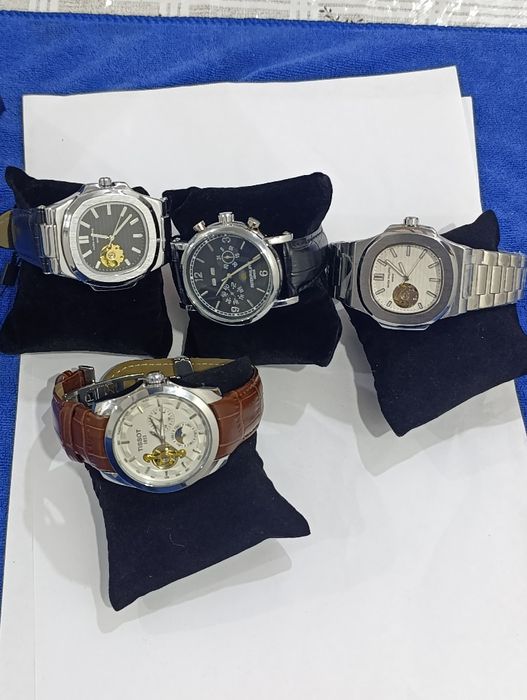 Мужские часы Бренд PATEK PHILIPPE автоподзавод кожаные ре