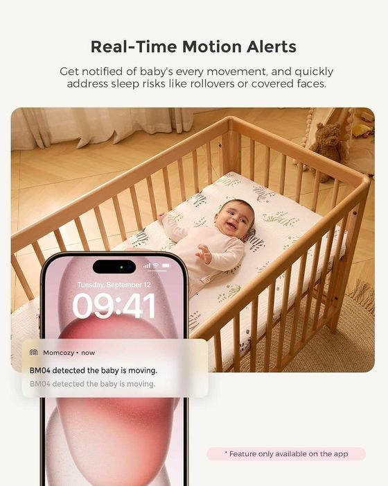 Momcozy BM04 бебефон - WiFi, 2 камери, 5" дисплей, мобилно приложение