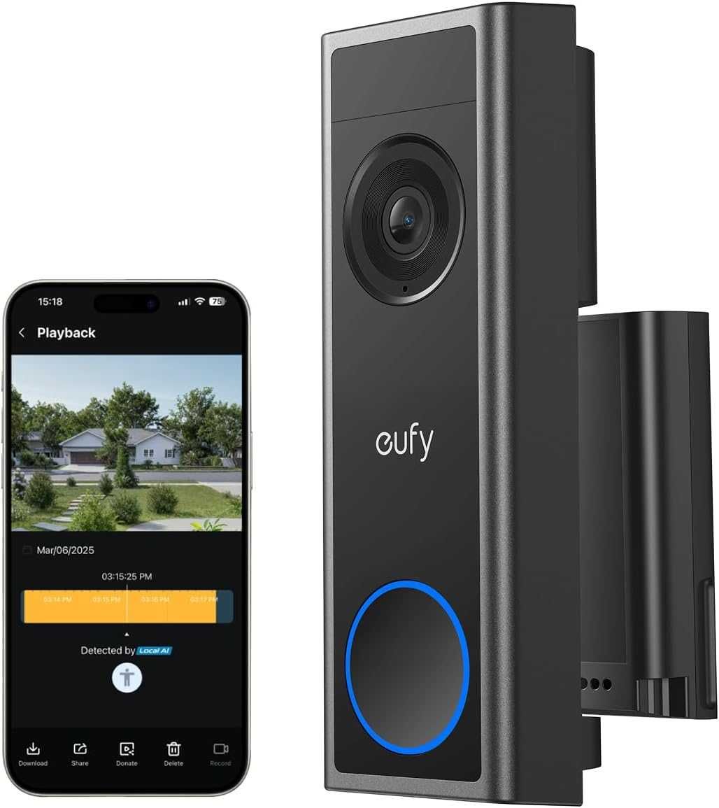 Безжична видеокамера за входна врата eufy C31, 2K FHD