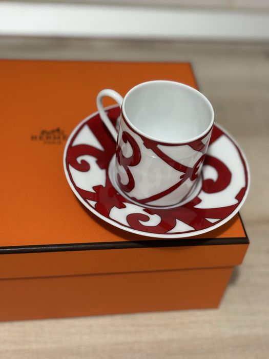 Set 2 cești cu farfurioare, Hermes