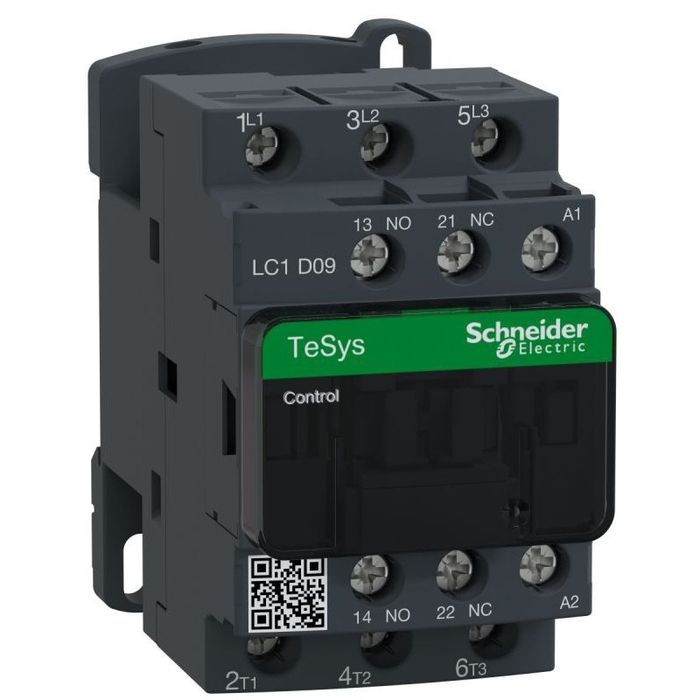 Contactor TeSys D 3P 9A AC-3440V - aux 1NO+1NC - 230V 50Hz Schneider L