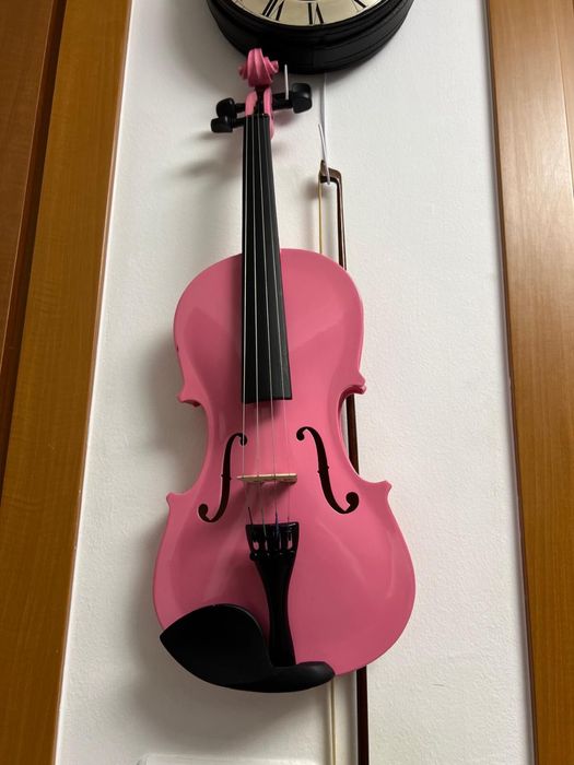 Vand vioara acustica roz 4/4