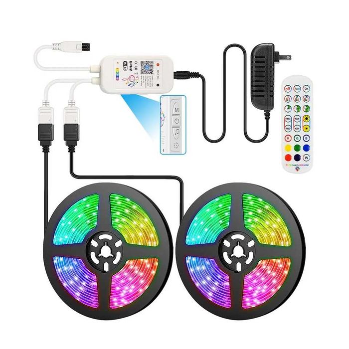 Controller banda led RGB smart wifi tuya cu telecomanda dimmer muzical
