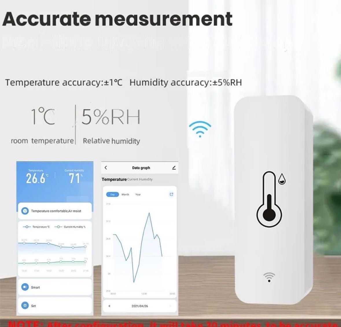 Termometru WI-FI pentru case smart