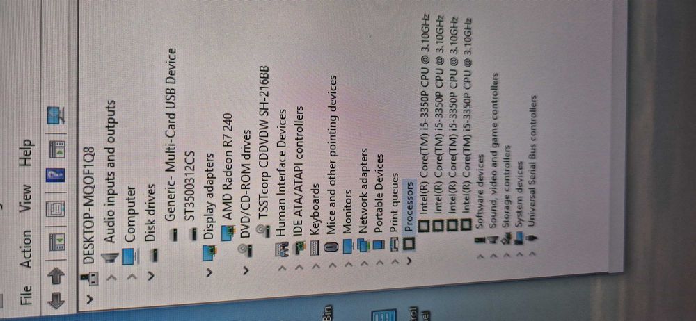 Unitate PC I5 3350P 6GB RAM HDD500GB video R7 240 2GB RAM