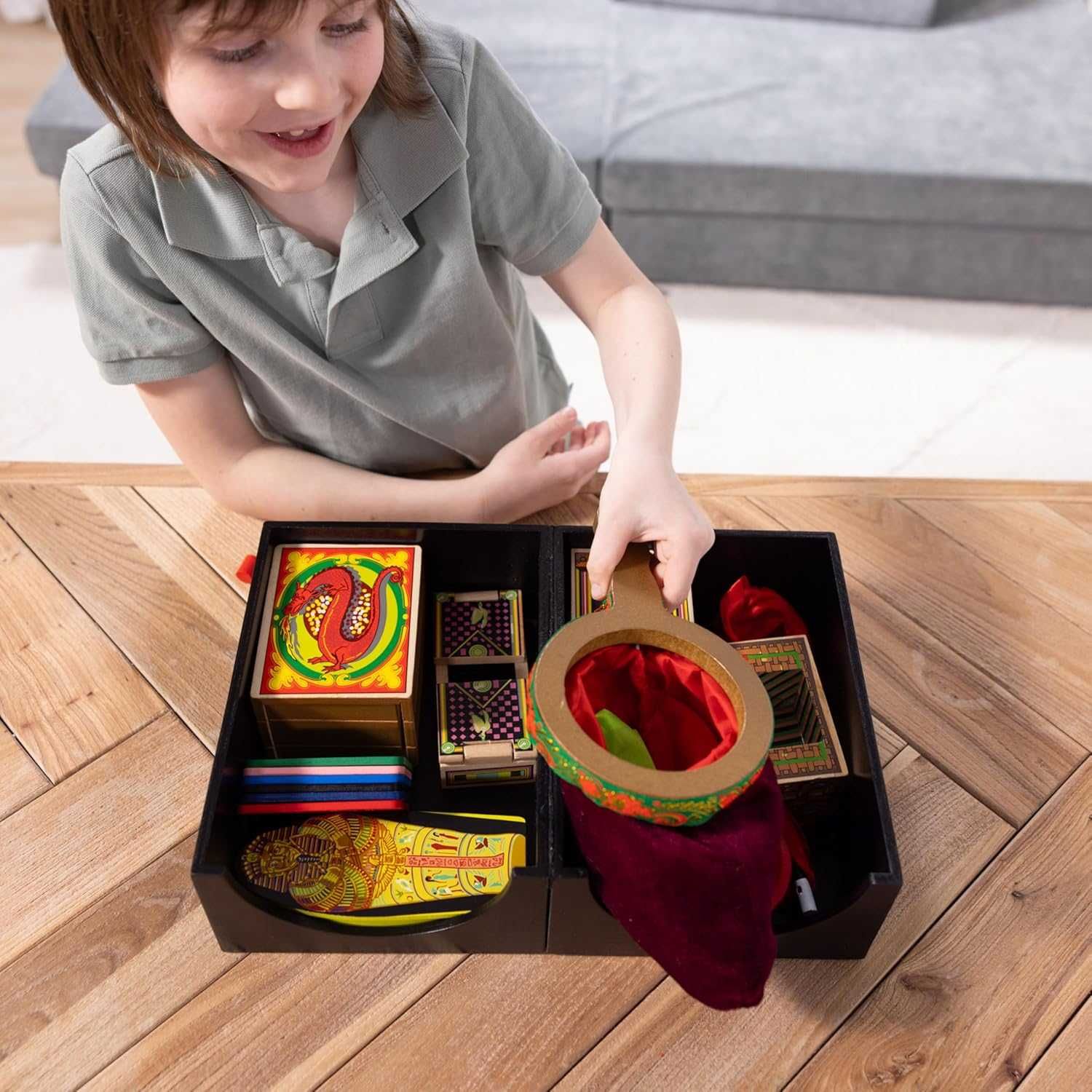 Луксозен дървен комплект за фокуси Melissa & Doug магически комплект