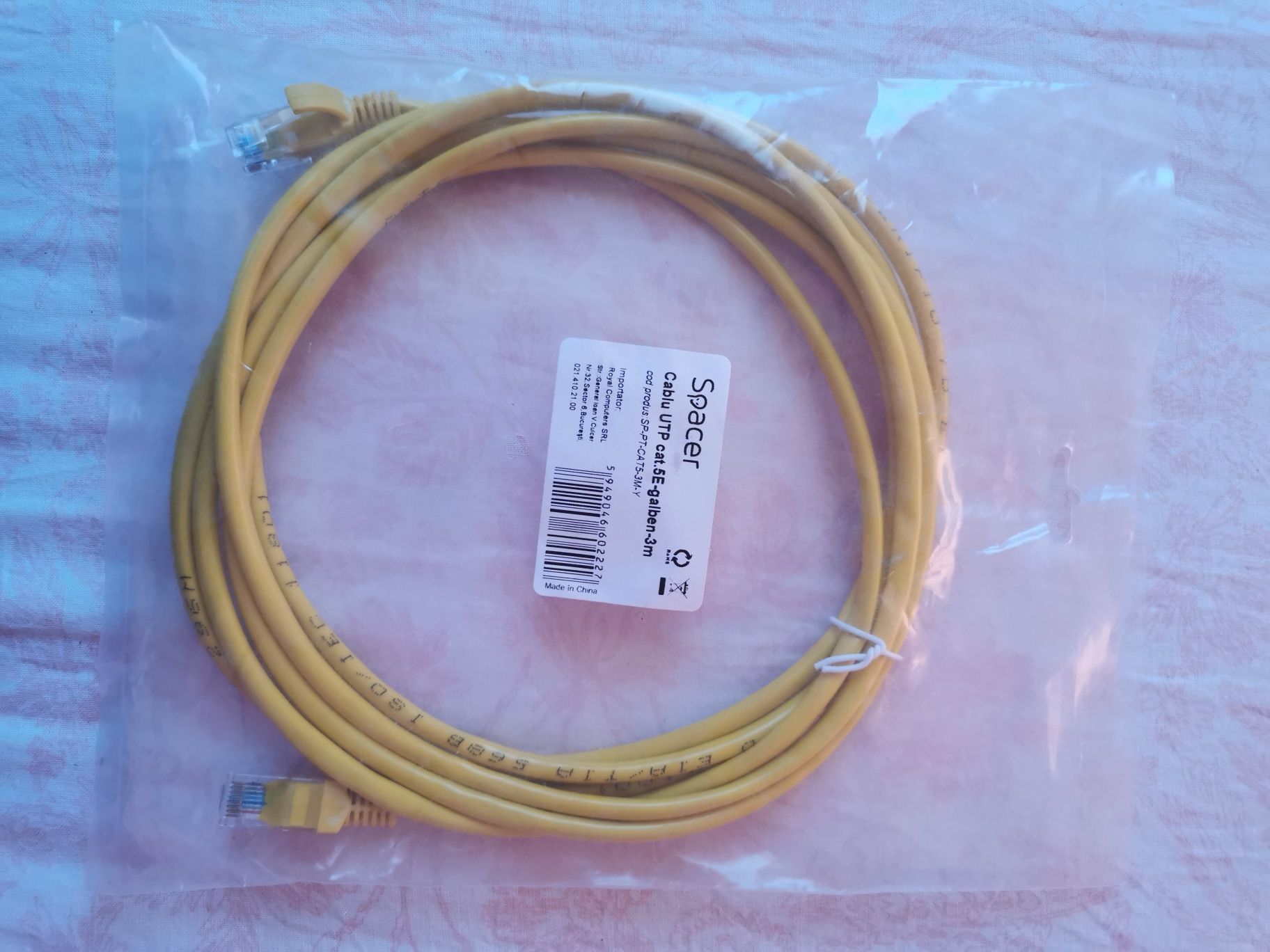 HP usb-c rj45 adapter + cablu UTP 3m