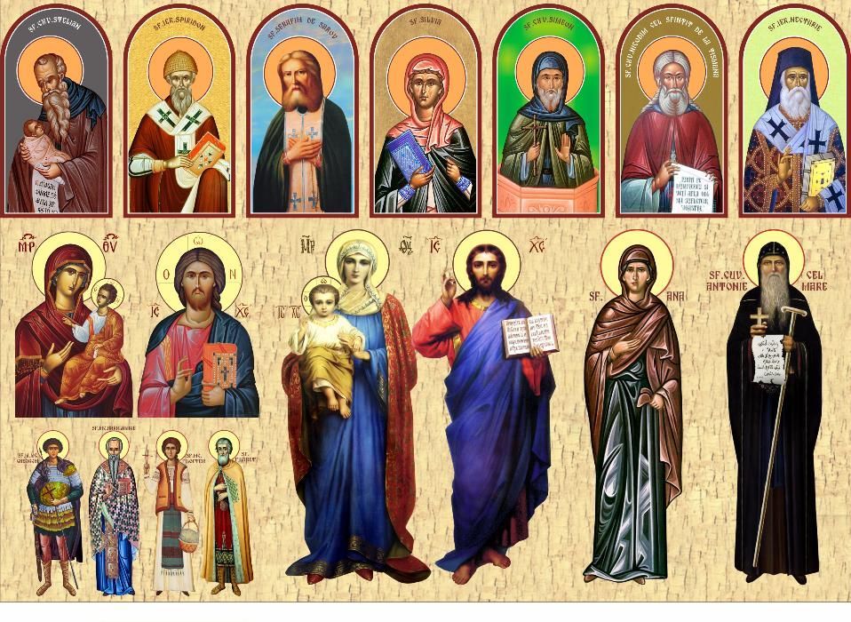 Icoane ortodoxe, vitralii, cruci, epitaf, sinaxar, prapuri bisericesti