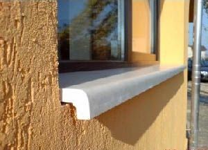 Glaf - Pervaz aluminiu exterior, Glf PVC interior