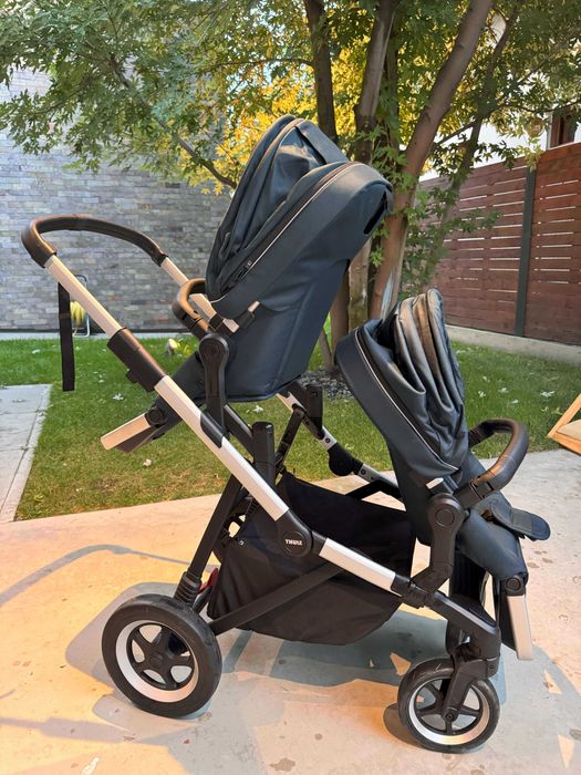 Carucior Thule Sleek + Landou (aluminiu, premium) -STARE EXCELENTA