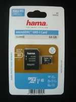 Card NOU, carduri memorie microSD Hama 64 GB clasa 10, made in Taiwan
