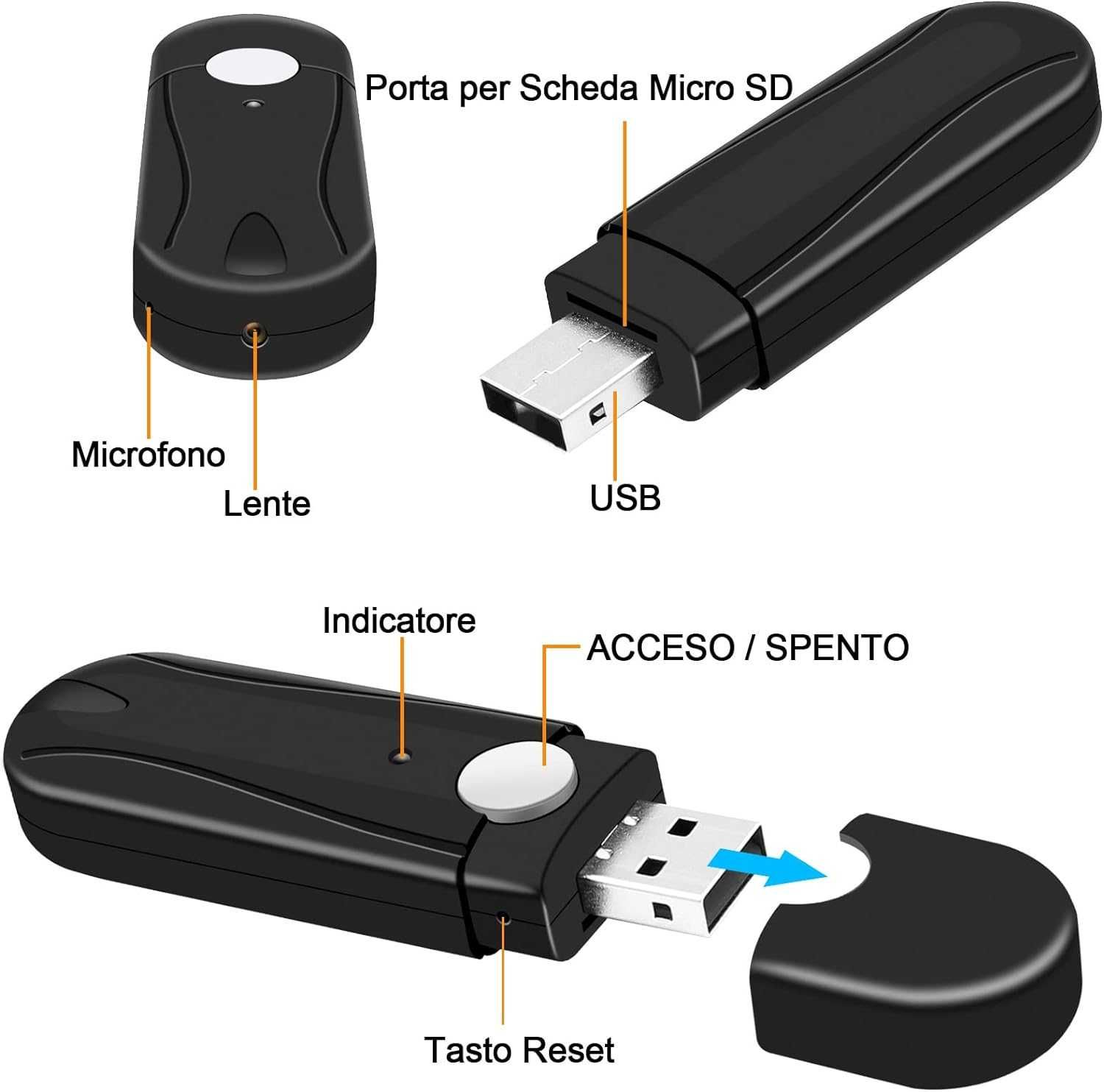 Скрита/ шпионска камера - флашка TANGMI+ карта 16 GB