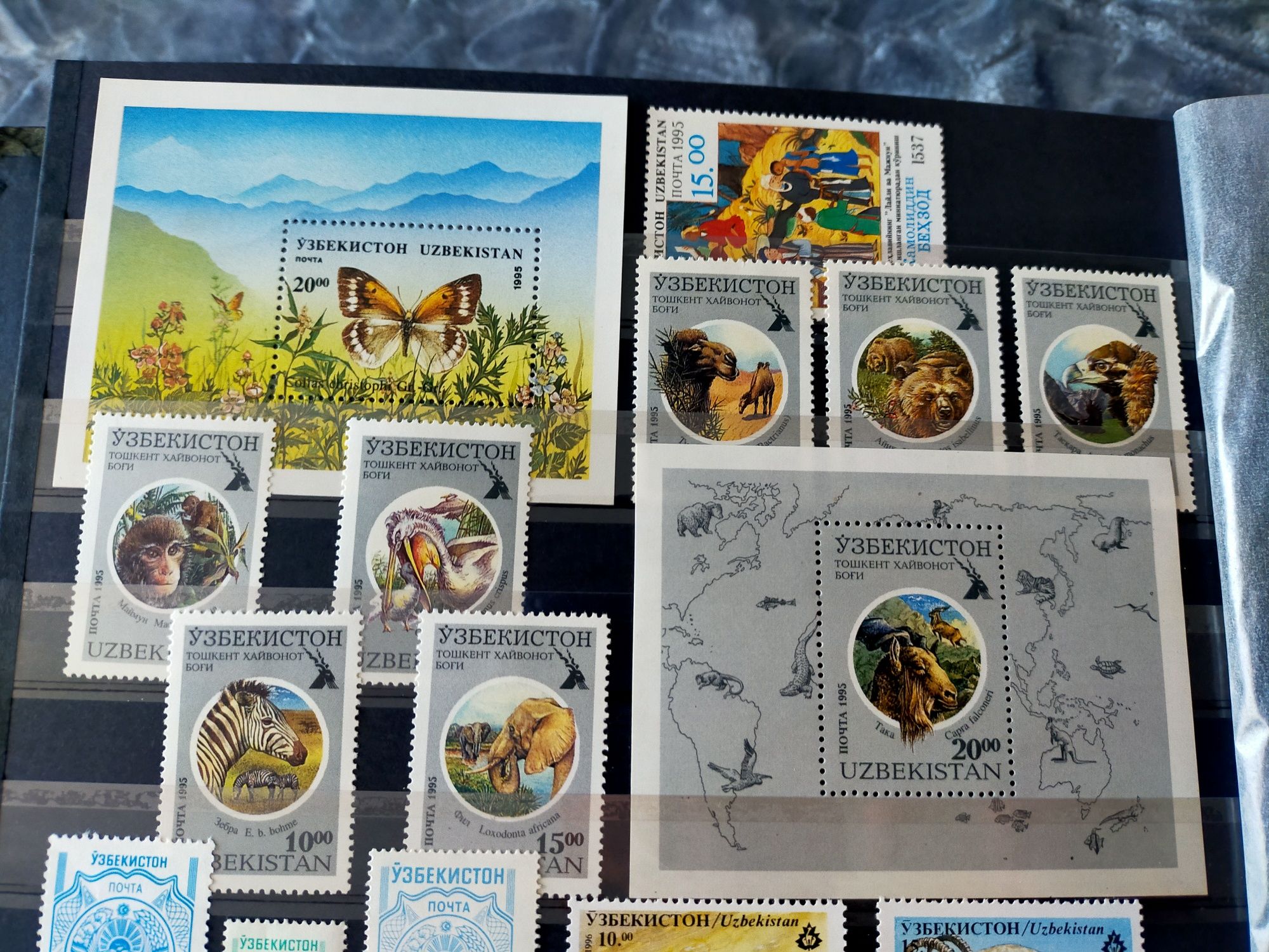 Почтовые марки Узбекистана с 1992 года