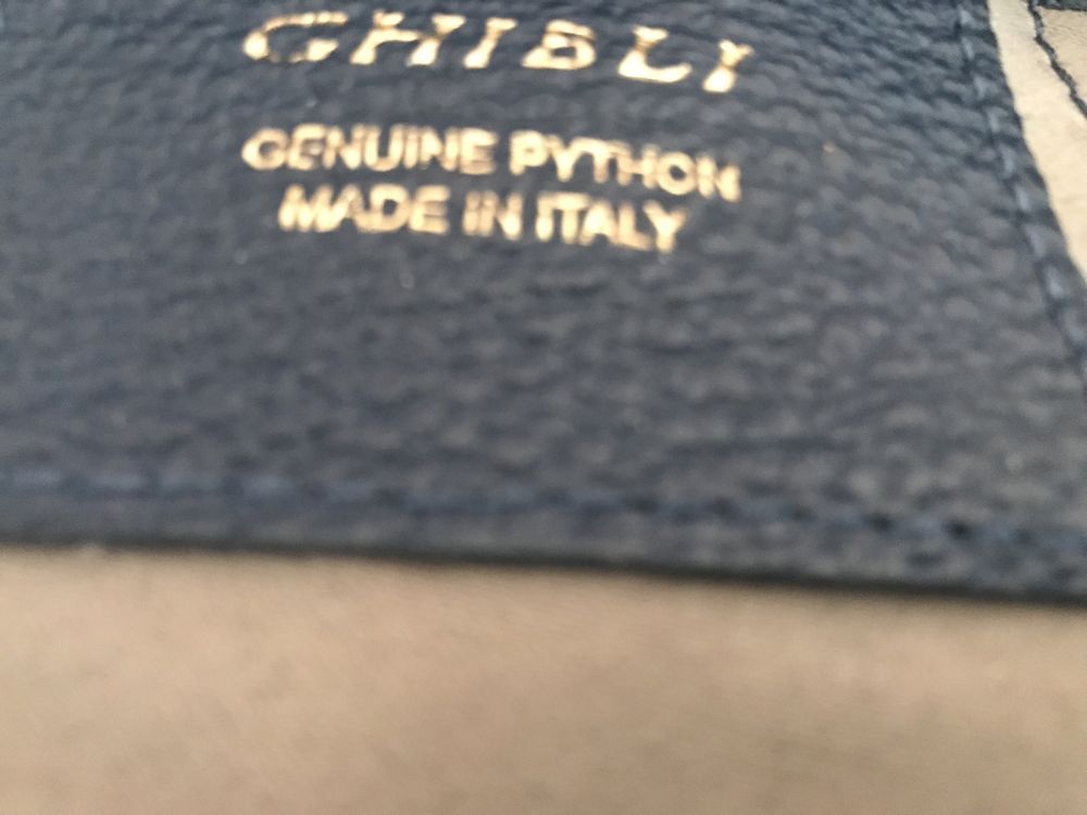 GHIBLI Revolution Genuine Python, 100% Питон чанта