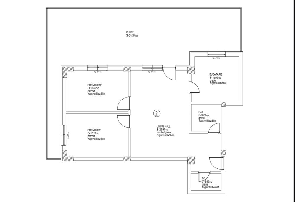 Apartament cu 3 camere si curte proprie Bloc Nou Urba Residence IV