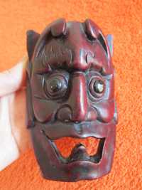 masca vintage Lucifer, sculptura lemn, Germania-un cadou inedit