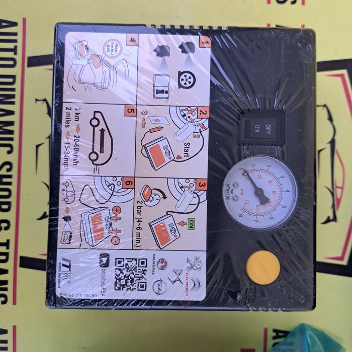 Compresor auto umflat roti soluție kit pană original Peugeot Citroen