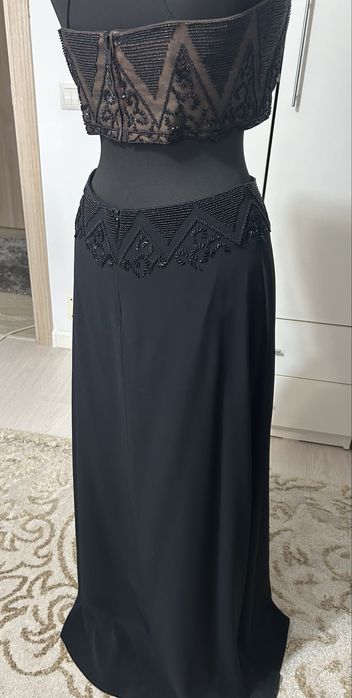 Set Top si fusta elegant, lucrat manual unic