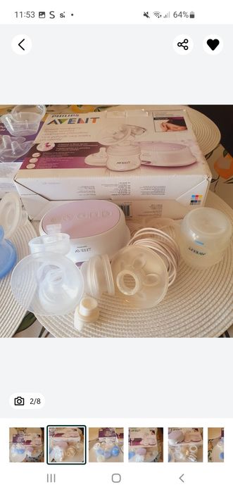 1 Pompa electrica+ pompa manuala  philips avent 2in1