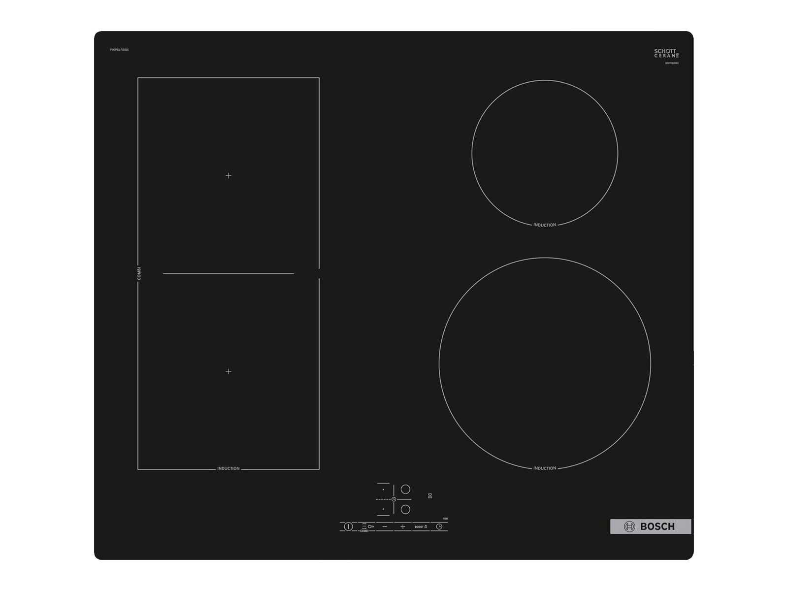Индукционен котлон за вграждане Bosch Serie 4(PWP61RBB5E) 60см